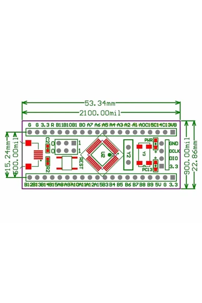 ROBİZ Stm32f103c8t6 Arm Cortex M3 Bluepill 72mhz Cpu 32k Flash Tqfp48 Minimum Sistem Geliştirme Kartı - Resim 8