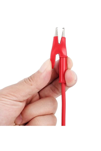 ROBİZ 1000v 12a Krokodil Banana Kablo Çifti 1 Metre Yüksek Akım Probu Multimetre Güç Kaynağı Test - Resim 2