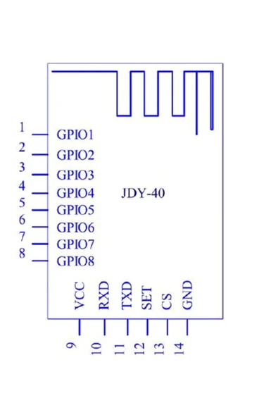 ROBİZ Jdy-40 2.4ghz Kablosuz Seri Alıcı Verici Transceiver Modülü 120 Metre Serial Port Rf Uzaktan - Resim 2