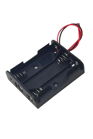 ROBİZ 3'lü Aa Kalem Pil Kutusu Yuvası 4.5v Kablolu Kalem Pil Tutucu - Resim 8