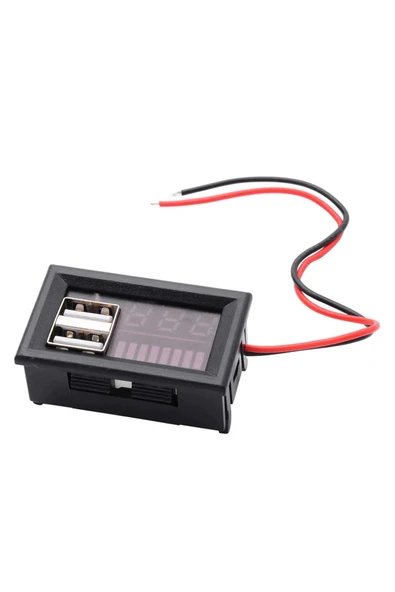 OEM Usb Soketli Voltmetreli Akü Kapasite Göstergesi 12v Pil Uyumlu - 6
