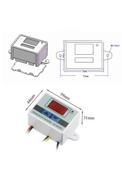 ROBİZ Xh-w3001 Ac 220v Dijital Termostat Kuluçka Pet Akvaryum Isıtıcı Soğutucu Kazan Dondurucu Buzdolabı - Resim 8