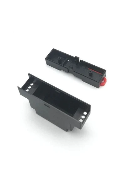 ROBİZ Ray Tip Siyah Plastik Kutu 24 X 59 X 88mm Elektronik Devre Proje Prototip Sigorta Röle Otomasyon - 2