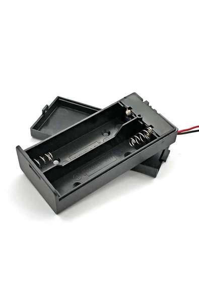ROBİZ 18650 2li Pil Kutusu On/off Anahtar 15cm Kablolu 2 Adet Seri Lityum Lion Dc 7.4v Kapaklı Batarya - Resim 6