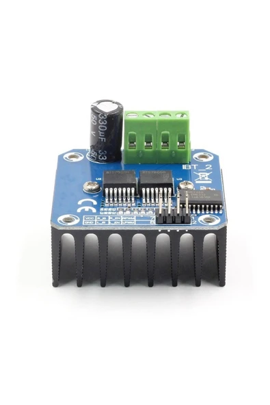 ROBİZ 24v 40a Çift Bts7960b Dc Motor Sürücü Modül Pwm H Köprü Yüksek Akım 43a Büyük Soğutucu Selenoid - Resim 3