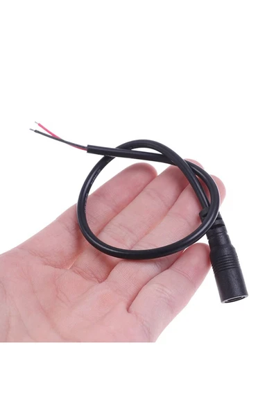 ROBİZ 5.5mm X 2.1mm Dişi Adaptör Uzatma Kablosu 15cm Adaptör Kablosu Dişi 22awg 36v 3a Besleme Soket Dişi( - Resim 2
