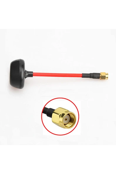 Alkatronik 5.8ghz Rpsma Erkek Anten Esnek Dairesel Polarize Omni Mantar Anten Rc Fpv Drone Multicopter - Resim 5