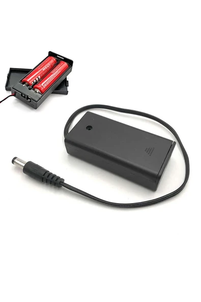 ROBİZ 18650 2li Pil Kutusu Adaptör Soket On/off Anahtar 2 Adet Seri Lityum Lion Dc - Resim 7