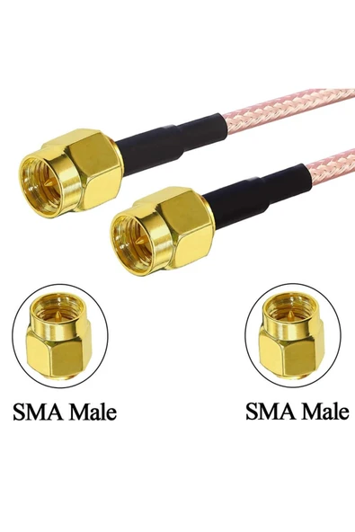 ROBİZ Rg316 10cm Sma Erkek Erkek Kablo Rf Uzatma Kablosu Altın Kaplama Soket 0-6ghz Wi-fi Anten Fpv Lora - 5