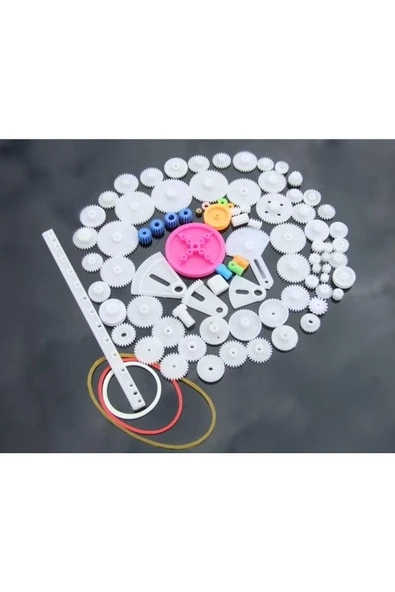 OEM 85 Parça Plastik Dişli Seti (oyuncak - Tekerlek - Mil - Çark) - Resim 2
