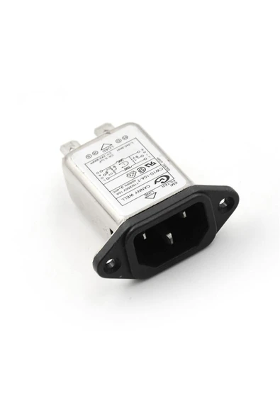 ROBİZ Cw1d-10a-t Ac 250v 10a C14 Erkek Soket Emı Filtreli Hat Şebeke Emc Rfı Gürültü Bastırıcı Azaltıcı