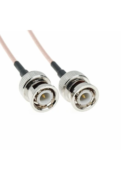 ROBİZ 50cm Rg316 Bnc Erkek Erkek Kablo 50ohm Koaksiyel Uzatma Bağlantı Osiloskop Labaratuar - Resim 5