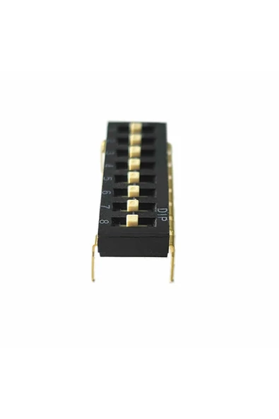 ROBİZ Tristate 8li Dip Switch 8 Pin Siyah Anahtar Açık Kapalı Seçim Adres Ayar + Off - Pull Up/down - Resim 5