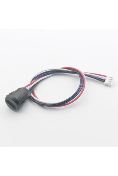 ROBİZ Type C Panel Montaj Dişi Soket 4 Pin 15cm Kablolu Uzatma USB 3.1 Konnektör Araba Kamera - 5