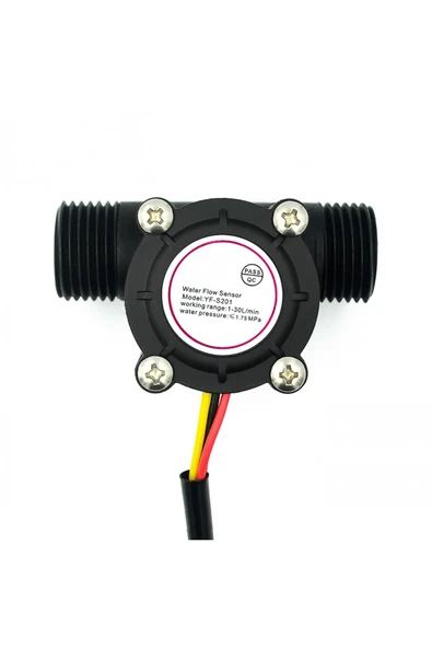 ROBİZ Yf-s201 Su Akış Sensörü Sıvı Akım Sensörü 1-30l/dk 2.0mpa Su Sayacı Akış Ölçer Kalorimetre - Resim 2