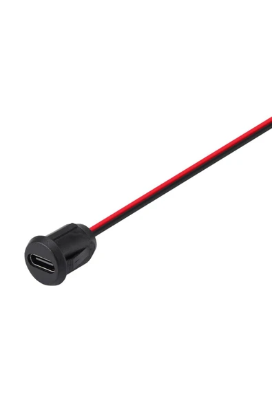 ROBİZ Type C Panel Montaj Dişi Soket 2 Pin 15cm Kablolu Uzatma USB 3.1 Konnektör Araba Kamera Oyuncak - 3