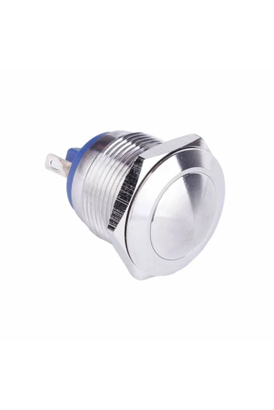 ROBİZ 16mm Metal Panel Montaj Yuvarlak Kafa Push Buton No Dc 6a 12v Ac 3a 250v Ip67 Su Geçirmez - Resim 2
