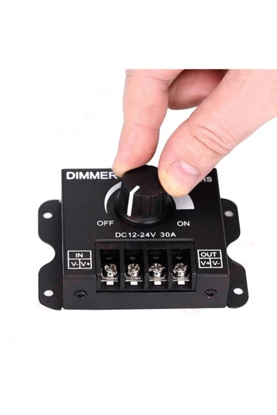 ROBİZ Dc 12v 24v 30a Led Sürücü Dimmer 360w 720w Voltaj Ayarlı Ampul - Resim 7