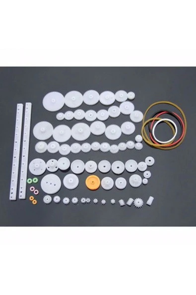 OEM 75 Parça Plastik Dişli Seti Rc Çark Arduino Oyuncak Robot Araba Gear Dıy Kremayer