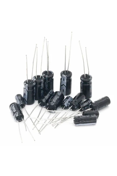 ROBİZ 120 Adet Dip Elektrolitik Kapasitör Seti 12 Tip x10  1uF 2.2uF 3.3uF 4.7uF 10uF 22uF 33uF 47uF - Resim 7