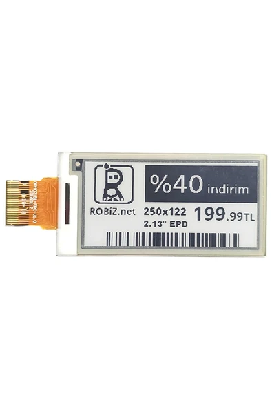 ROBİZ 2.13” OPM021B1 Paper Lcd  Fiyat Etiketi Reklam Gösterge Kağıt Ekran 250x122 Çözünürlük