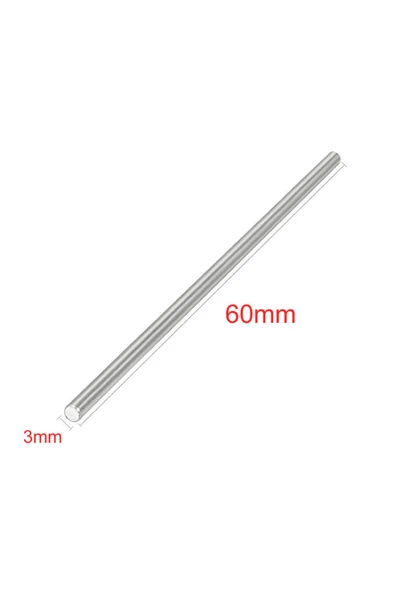 ROBİZ 3mm X 60mm Metal Mil Çelik Çubuk Aks Oyuncak Rc Araba Robot - Resim 6