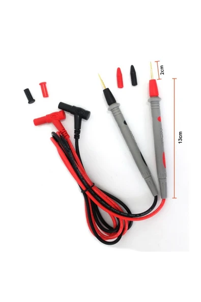 ROBİZ 1 Çift Iğne Uçlu Multimetre Probu 1000v 20a Tüm Multimetreler Ile Uyumlu Test Ölçüm Kalosu - 4