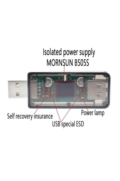 ROBİZ Adum3160 Kutulu Usb Port Koruyucu Izolatör Modül Usb 2.0 2500v - Resim 6