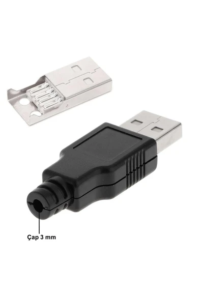 ROBİZ Kutulu Usb Type A Erkek Soket Usb 2.0 4 Pin Plastik Kapak Dıy Tip Elektronik Cihaz Usb - 6