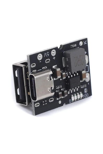 ROBİZ 5v 2a Usb Çıkış Powerbank Devresi Type C Usb Giriş Lityum Lion 18650 Pil Şarj Koruma Mobil - Resim 4