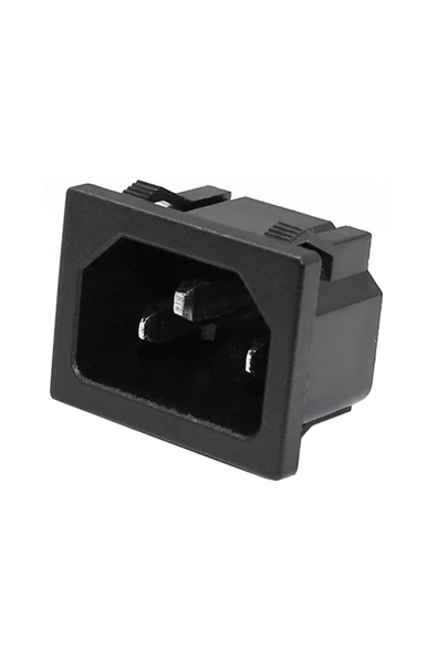 ROBİZ 220v 15a Ac Erkek Power Giriş Soketi C14 3 Pin Panel Montaj Tip Güç Kablo Bağlantı Konnektörü ürün görseli