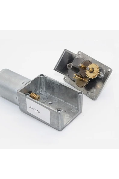 OEM Jgy370 Dc 12v 10 Rpm Redüktörlü Dc Motor 2 Yönde Dönme L Tip 15kg.cm Yüksek Tork Metal Dişli - Resim 5