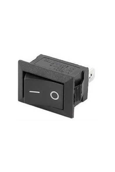 ROBİZ 2 Pin Siyah Anahtar Switch Mini Buton Kcd1 Plastik Açma Kapama On / Off - 5