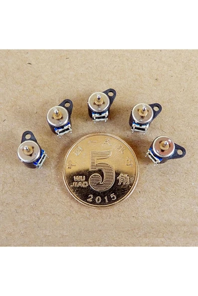 ROBİZ Micro Step Motor 6x7.5mm 2 Faz 4 Telli ( Dikkat Çok Küçüktür !! ) - Resim 4