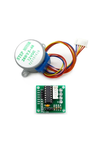 ROBİZ 12v 28byj48 Step Motor + Uln2003a Sürücü Kartı - Resim 3