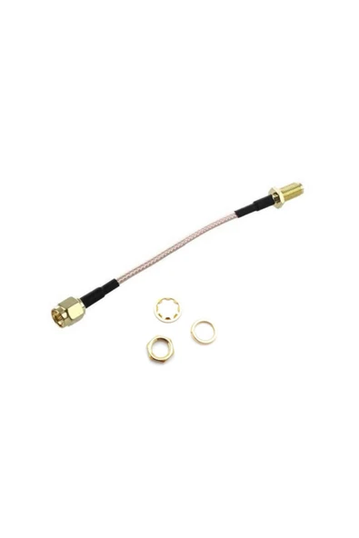 ROBİZ Rg316 10cm Sma Erkek Dişi Kablo Rf Uzatma Kablosu 50 Ohm 0-6ghz Koaksiyel Wifi Gsm Gprs Anten - Resim 4