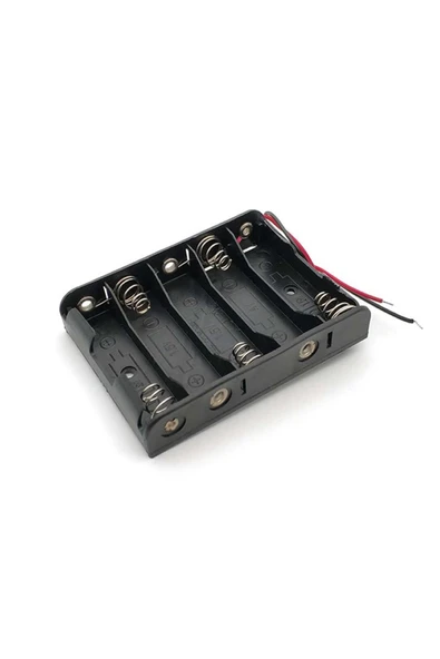 ROBİZ 5'li Aa Kalem Pil Kutusu Yuvası 7.5v Kablolu Kalem Pil Tutucu - Resim 3