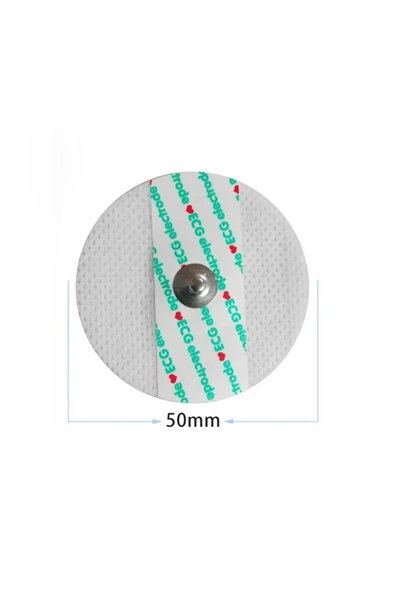 ROBİZ Ekg Ecg Elektrot Padi Nabız Kalp Ölçüm Sensör Padi Çıtçıtlı 50mm - Resim 3