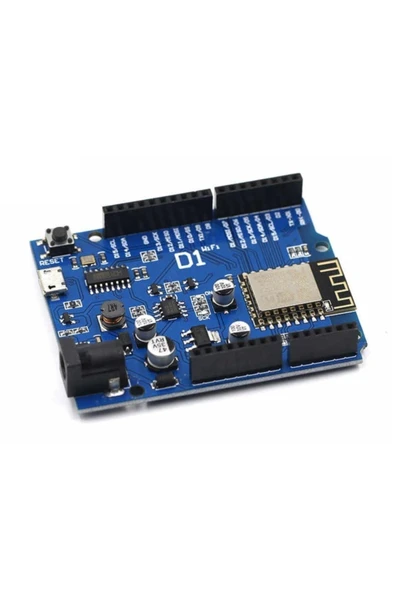 ROBİZ Arduino Wifi Shield Esp-12f Wifi Esp8266 Uno R3 Shield Wemos D1 Kablosuz Internet Haberleşme Iot - Resim 2