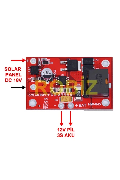 ROBİZ Mppt Solar Panel 12v Akü Şarj Kartı Cn3767 13,5v 3a Pil Batarya Kurşun Asit Akü Şarj Güneş Pili ürün görseli