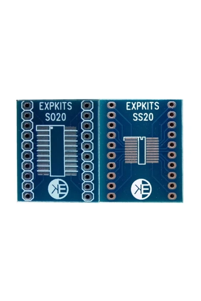 ROBİZ Soss20 Pcb ( So20 - Ssop20 ) Soıc20 Ssop20 To Dıp20 Çevirici Pcb