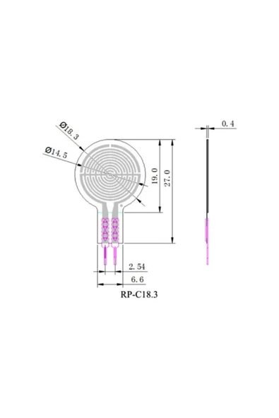 ROBİZ Kuvvet Sensörü Rp-c18.3-st Basınç Algılama Sensörü Pressure Force - Resim 8