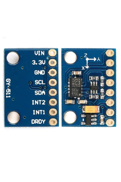 ROBİZ Gy-511 Lsm303dlhc 3 Eksen Ivme Ölçer 3 Eksen Manyetometre Sensör Modülü Pusula 3v-5v I2c Manyetik