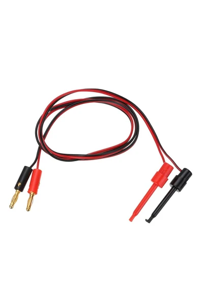 ROBİZ Multimetre Kanca Test Prob Çifti 1 Metre Banana Hook Klips - Resim 4