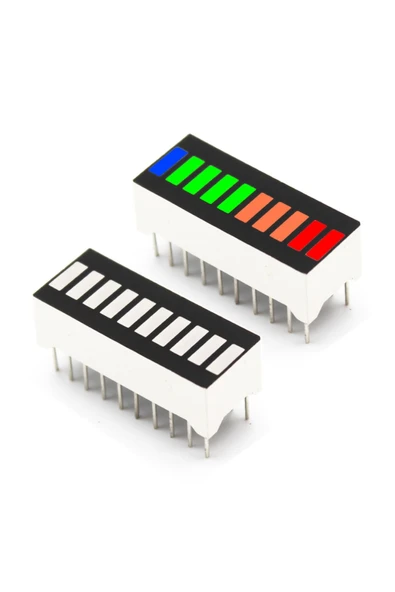 ROBİZ 4 Renk Bar Led 10 Segment Akü Batarya Kapasite Doluluk Göstergesi - Resim 2