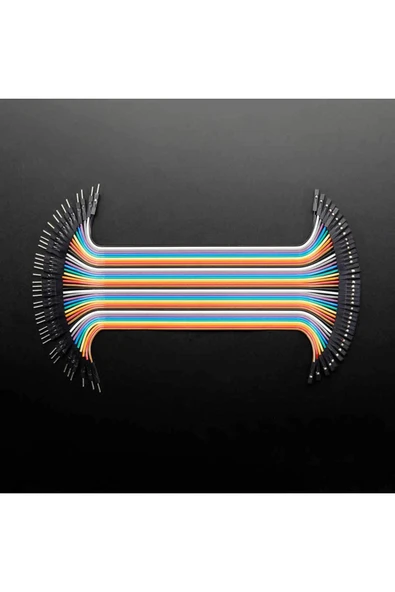 ROBİZ 20cm 40 Pin Erkek Dişi Dupont Kablo Ayrılabilir 2.54mm 10 Renk Breadboard Atlama Kablosu Jumper - Resim 14