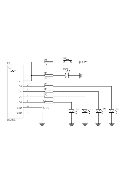 ROBİZ Rx480-e 4 Kanal 433mhz Rf Kumanda Alıcısı Öğrenebilen Kablosuz Ev1527 Uzaktan Kontrol Kapı Anahtar - Resim 16
