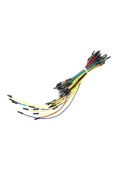 ROBİZ 65'li Erkek-erkek Breadboard Jumper Kablo Seti Esnek 65 Adet
