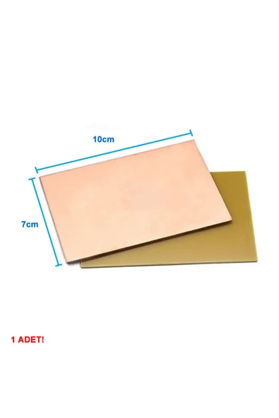 ROBİZ 7x10cm Tek Yüz Bakır Plaket Pcb Elektronik Baskı Devre Prototip Test - 8