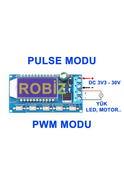 ROBİZ 1hz-150khz Zk-pp2 Pwm Sinyal Jeneratörü Kare Dalga Pwm Duty